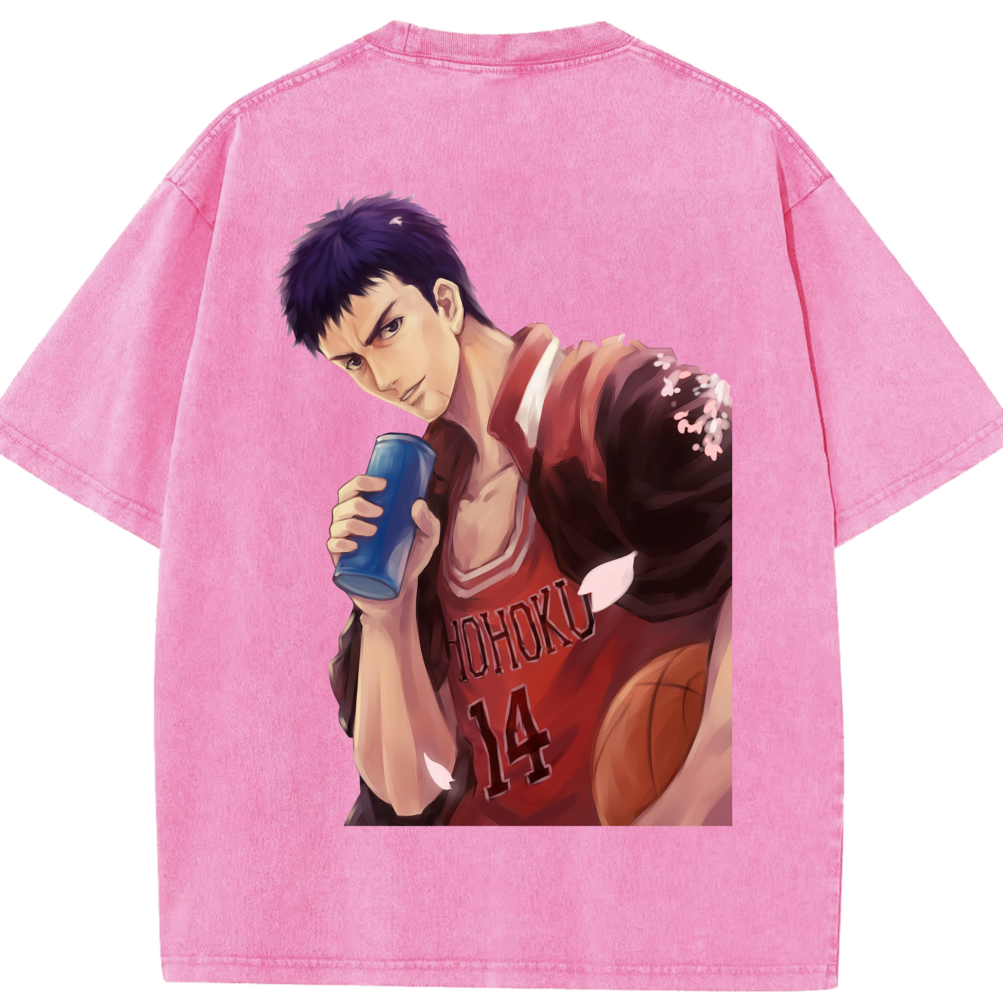 （画像用） SLAM DUNK／スラムダンク 綿100% ヴィンテージ風 半袖Tシャツ（背面プリント）